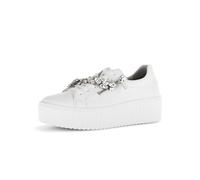 Gabor Damen Low-Top Sneaker, Frauen Halbschuhe,Turnschuhe,Laufschuhe,Freizeit,sportlich,straßenschuhe,Sportschuhe,Weiss (Silber),41 EU / 7.5 UK
