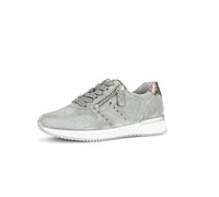 Gabor Damen Low-Top Sneaker, Frauen Halbschuhe,Turnschuhe,Laufschuhe,schnürschuhe,schnürer,Plateausohle,Pino (Silber),41 EU / 7.5 UK