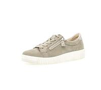 Gabor Damen Low-Top Sneaker, Frauen Halbschuhe,Wechselfußbett,Best Fitting,Laufschuhe,schnürschuhe,schnürer,Lady,Schilf (beige),42 EU / 8 UK
