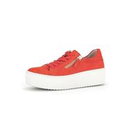 Gabor Damen Low-Top Sneaker, Frauen Halbschuhe,Wechselfußbett,Best Fitting,schnürschuhe,schnürer,Plateausohle,Pumpkin (Creme),37 EU / 4 UK