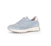 Gabor Damen Low-Top Sneaker, Frauen Halbschuhe,Wechselfußbett,Best Fitting,straßenschuhe,Strassenschuhe,Sportschuhe,Sky/Weiss,40 EU / 6.5 UK