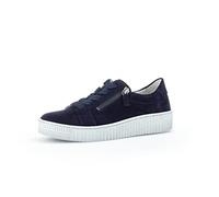 Gabor Damen Low-Top Sneaker, Frauen Halbschuhe,Wechselfußbett,Best Fitting,straßenschuhe,Strassenschuhe,Turnschuhe,Atlantik (grau),40.5 EU / 7 UK
