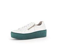 Gabor Damen Low-Top Sneaker, Frauen Halbschuhe,Wechselfußbett,Best Fitting,Turnschuhe,Laufschuhe,schnürschuhe,Weiss (efeu),41 EU / 7.5 UK