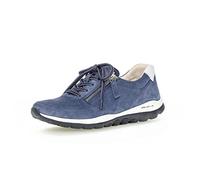 Gabor Damen Low-Top Sneaker, Frauen Halbschuhe,Wechselfußbett,Freizeitschuhe,Laufschuhe,schnürschuhe,schnürer,lady,Jeans/weiss,42 EU / 8 UK