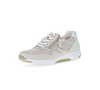 Gabor Damen Low-Top Sneaker, Frauen Halbschuhe,Wechselfußbett,Freizeitschuhe,Turnschuhe,Laufschuhe,schnürschuhe,Lady,Puder/Weiss,43 EU / 9 UK