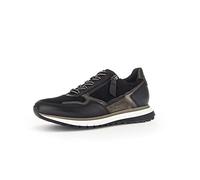 Gabor Damen Low-Top Sneaker, Frauen Halbschuhe,Wechselfußbett,Komfortable Mehrweite (H),Sportschuhe,Turnschuhe,schw/Mohair/smog,39 EU / 6 UK