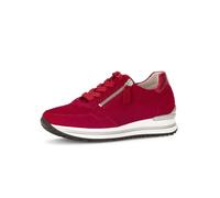 Gabor Damen Low-Top Sneaker, Frauen Halbschuhe,Wechselfußbett,Komfortable Mehrweite (H),straßenschuhe,Rubin/Rosso(perf.),43 EU / 9 UK