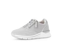Gabor Damen Low-Top Sneaker, Frauen Halbschuhe,Wechselfußbett,Komfortable Mehrweite (H),Wedge Sneaker,Light Grey/Silber,38.5 EU / 5.5 UK