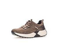 Gabor Damen Low-Top Sneaker, Frauen Halbschuhe,Wechselfußbett,Laufschuhe,schnürschuhe,schnürer,Plateausohle,Sportschuhe,braun,41 EU / 7.5 UK