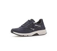 Gabor Sneaker Damen Low-Top - Wechselfußbett, Schnürer, Plateausohle - Blau Größe 40 (EU)