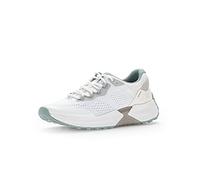 Gabor Damen Low-Top Sneaker, Frauen Halbschuhe,Wechselfußbett,Laufschuhe,schnürschuhe,schnürer,Plateausohle,Weiss/Mint,38 EU / 5 UK