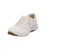 Gabor Damen Low-Top Sneaker, Frauen Halbschuhe,Wechselfußbett,Laufschuhe,straßenschuhe,Strassenschuhe,Weiss/Platino(Gold),40 EU / 6.5 UK