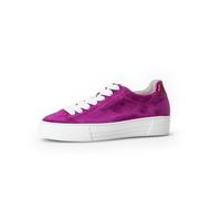 Gabor Leder-Sneakers Damen Schnürschuhe Lila Größe 39