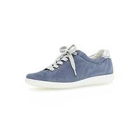 Gabor Damen Low-Top Sneaker, Frauen Halbschuhe,Wechselfußbett,Moderate Mehrweite (G),Freizeitschuhe,Turnschuhe,Nautic/Argento,39 EU / 6 UK