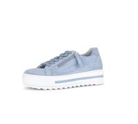 Gabor Damen Low-Top Sneaker, Frauen Halbschuhe,Wechselfußbett,Moderate Mehrweite (G),schnürer,Plateausohle,straßenschuhe,Azur,38 EU / 5 UK