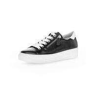 Gabor Damen Low-Top Sneaker, Frauen Halbschuhe,Wechselfußbett,Moderate Mehrweite (G),Strassenschuhe,Sportschuhe,Midnight/Weiss,39 EU / 6 UK