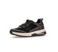 Gabor Damen Low-Top Sneaker, Frauen Halbschuhe,Wechselfußbett,Plateausohle,straßenschuhe,Strassenschuhe,Turnschuhe,schwarz/Farro,40 EU / 6.5 UK