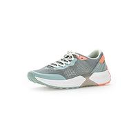 Gabor Damen Sneaker Comfort 26.994.24 – Wechselfußbett, Plateausohle – dk-Mint/Mandarine 38.5