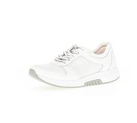 Gabor Damen Low-Top Sneaker, Frauen Halbschuhe,Wechselfußbett,schnürschuhe,Plateausohle,Women's,Lady,Ladies,Weiss(Se.weis/Grey,41 EU / 7.5 UK