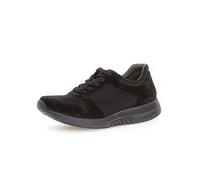 Gabor Damen Low-Top Sneaker, Frauen Halbschuhe,Wechselfußbett,schnürschuhe,schnürer,Plateausohle,Sportschuhe,schwarz (S.schw),37 EU / 4 UK