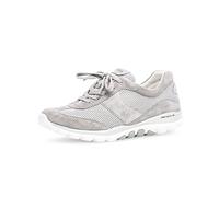 Gabor Damen Low-Top Sneaker, Frauen Halbschuhe,Wechselfußbett,Strassenschuhe,Sportschuhe,Freizeitschuhe,Turnschuhe,Silber/grau,38 EU / 5 UK