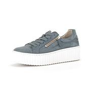Gabor Damen Low-Top Sneaker, Frauen Halbschuhe,Wechselfußbett,straßenschuhe,Strassenschuhe,Sportschuhe,Turnschuhe,Jeans (Ice),36 EU / 3.5 UK