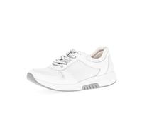 Gabor Damen Low-Top Sneaker, Frauen Halbschuhe,Wechselfußbett,Turnschuhe,Laufschuhe,schnürschuhe,schnürer,Weiss(Se.weis/Grey,40 EU / 6.5 UK