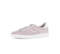 Gabor Sneaker DAVOS Damen Schnürschuh Nappaleder/Velours Lochmuster Weite H Gr. 39 flieder/weiß