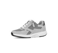 Sneaker GABOR "Sneaker low Materialmix Leder/Lederimitat", Damen, Gr. 39, grau, Schuhe Sneaker (21173048-39) grau