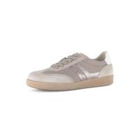 Gabor Damen Low-Top Sneaker, Frauen Sandalen,braun,klassisch,Komfort-Mehrweite,modisch,orthopaedisch,Soft-Move,Rabbit/leinen Comb,41 EU / 7.5 UK