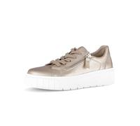 Sneaker GABOR "Sneaker low Effektleder", Damen, Gr. 42, gold, Schuhe Sneaker (25198967-42) gold