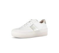 Sneaker GABOR "Sneaker low Materialmix Leder", Damen, Gr. 38, creme, Schuhe Sneaker (14596104-38) creme