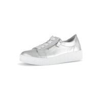 Gabor Damen Low-Top Sneaker, Frauen Sandalen,Freizeit,festlich,Schaft-weiten,senkfuss,senk-spreizfuss,Ladies,Women's,Woman,Silber,38.5 EU / 5.5 UK