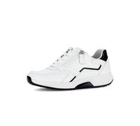Gabor Damen Low-Top Sneaker, Frauen Sandalen,gesund,elastisch,gepolstert,polsterung,feminin,pink,Wide-fit,h-Weite,Weiss/schwarz,41 EU / 7.5 UK
