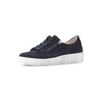 Gabor Damen Low-Top Sneaker, Frauen Sandalen,grau,beige,Lack,braun,klassisch,Komfort-Mehrweite,modisch,Soft-Move,Dark Blue (Weiss),36 EU / 3.5 UK