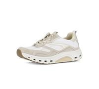 Gabor Keilsneaker Rollingsoft Damen Gr. 39 Weiß/Hellgrau Glattleder/Textil mit weichem Schaftrand