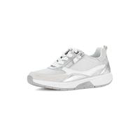 Gabor Damen Low-Top Sneaker, Frauen Sandalen,Hovercraft,atmungs-aktiv,sacchetto,sportlich,Weiss,schwarz,Jollys,Bianco/White/Silber,44 EU / 9.5 UK