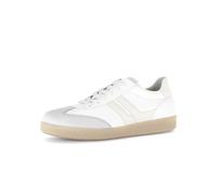 Sneaker GABOR "Sneaker low Materialmix Leder", Damen, Gr. 37, weiß, Schuhe Sneaker (87496737-37) weiß