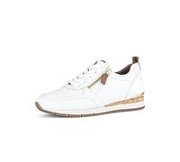 Gabor Damen Low-Top Sneaker, Frauen Sandalen,Komfort-Mehrweite,orthopaedisch,einlege-Sohlen,Soft-Move,daempfung,Weiss/Camel (Gold),38.5 EU / 5.5 UK