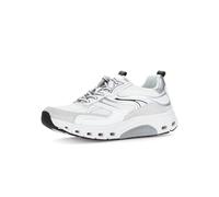 Gabor Damen Low-Top Sneaker, Frauen Sandalen,orthopaedisch,einlege-Sohlen,Soft-Move,daempfung,Best-Fitting,pink,Weiss/Silber/schw,37.5 EU / 4.5 UK