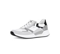 Gabor Damen Low-Top Sneaker, Frauen Sandalen,orthopaedisch,einlege-Sohlen,Soft-Move,daempfung,Best-Fitting,pink,Weiss/ltgrey/Black,38.5 EU / 5.5 UK