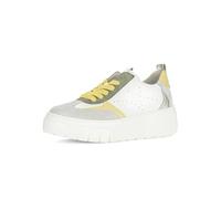 Gabor Damen Low-Top Sneaker, Frauen Sandalen,schnürschuhe,Halbschuhe,straßenschuhe,Business,Passform,Comfort,Latte/Yellow/Pine,38.5 EU / 5.5 UK