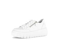 Gabor Damen Low-Top Sneaker, Frauen Sandalen,silbrt,Casual,Fashion,metallic,Effekt,Easy-Walking,elegant,einlege-Sohle,Navy,Weiss,40 EU / 6.5 UK
