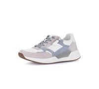 Gabor Damen Low-Top Sneaker, Frauen Sandalen,vegan,Wasser-dicht,weit,Rose,gemuetlich,weiblich,stilvoll,heiss,Weiss/Flieder/Lagune,42 EU / 8 UK