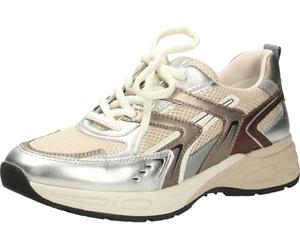 Gabor Damen Low-Top Sneaker, Frauen Sandalen,Wellness,verspielt,Leder-Ware,chic,Trend-bewusst,praktisch,buero,Puder/silb/Mutaro k.,42.5 EU / 8.5 UK