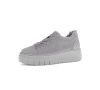Gabor Damen Low-Top Sneaker, Frauen Sneaker,Casual,Fashion,metallic,Effekt,Easy-Walking,elegant,einlege-Sohle,geschlossen,Steel,40.5 EU / 7 UK