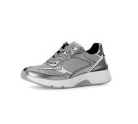 Gabor Damen Low-Top Sneaker, Frauen Sneaker,Comfort,wechsel-Fussbett,Optifit,breit,Hovercraft,atmungs-aktiv,sacchetto,antiksilber,40.5 EU / 7 UK