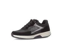Gabor Damen Low-Top Sneaker Rollingsoft 76.875 Gepolstert Dämpfung Schwarz/Anthrazit Gr. 42 EU / 8 UK