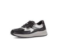 Gabor Damen Low-Top Sneaker, Frauen Sneaker,elegant,einlege-Sohle,geschlossen,Holly-Jolly,Navy,Nappa-Leder,schw/Weiss/a Silber,40 EU / 6.5 UK