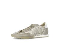 Gabor Damen Low-Top Sneaker, Frauen Sneaker,g-Weite,glatt-Leder,antikrosa,silbrt,Casual,Fashion,metallic,Effekt,Gold,Schilf/Latte,41 EU / 7.5 UK